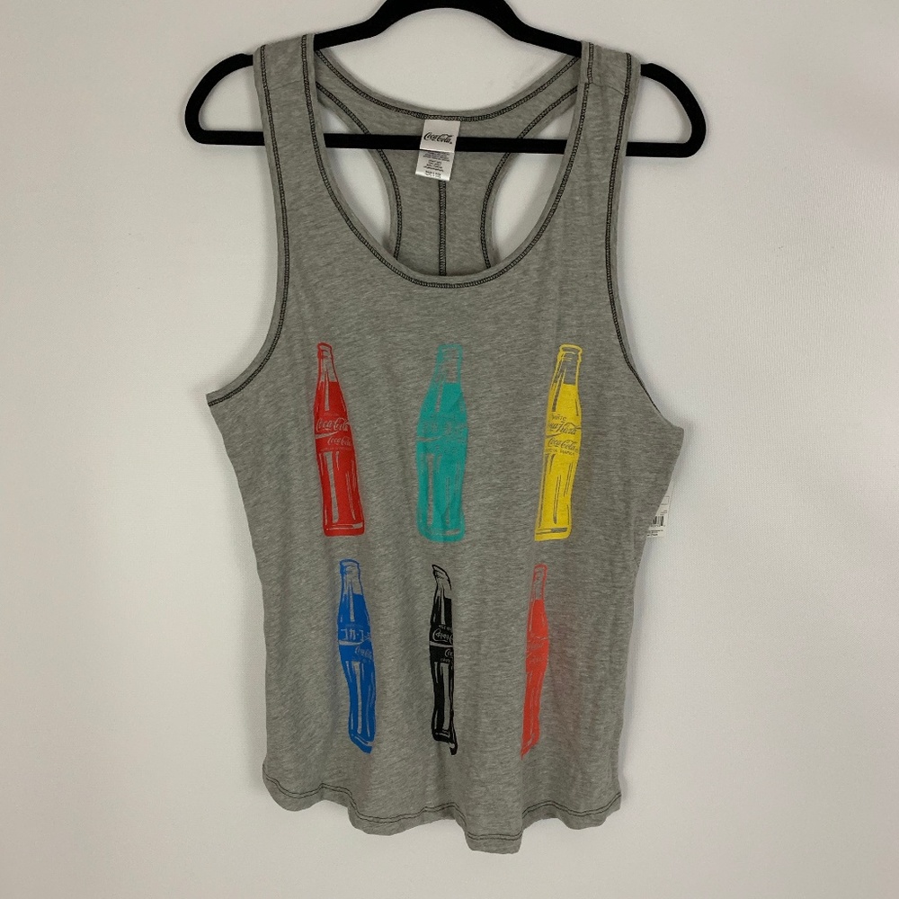 Coca Cola Coke Bottles Graphic Racerback Tank Top